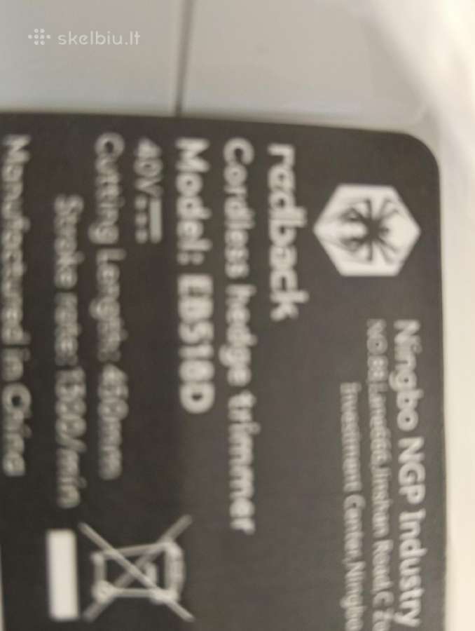 Gyvatvorių žirklės 40voltų be baterijos kroviklio - nuotraukos Nr. 2