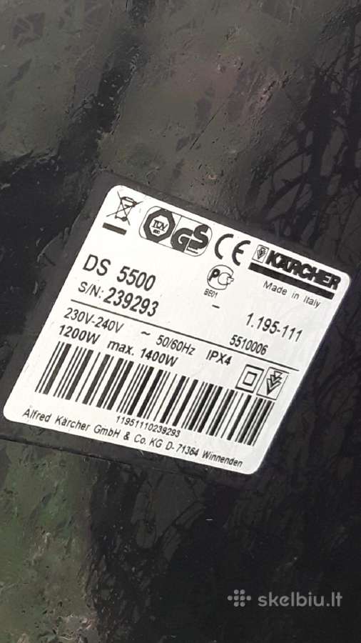 Kecher DS 5500 dulkiū siurblys su vendens indu - nuotraukos Nr. 6