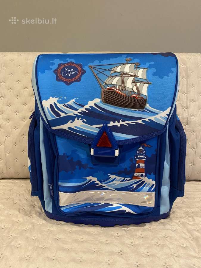 Nauja Mokyklinė kuprinė Tiger Fam 1 Blue Ship