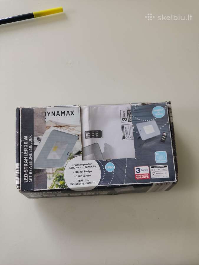Dynamax 20w LED prožektorius su judesio jutikliu. - nuotraukos Nr. 3