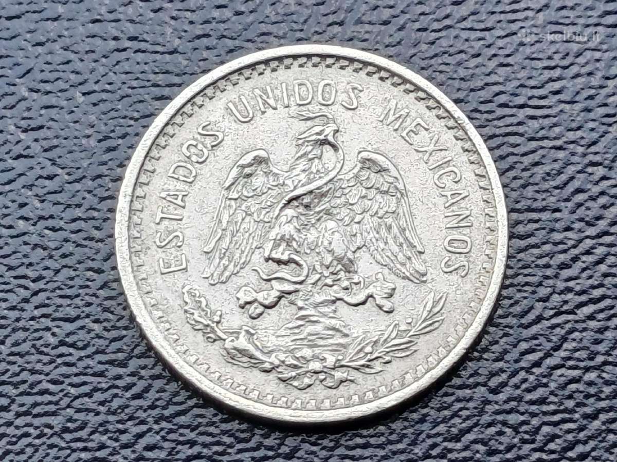 10 centavų 1905m. Meksika sidabras 800 - nuotraukos Nr. 2