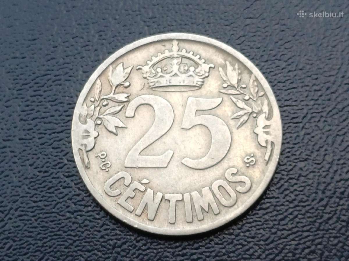 25 centimai 1925m. Ispanija - nuotraukos Nr. 2