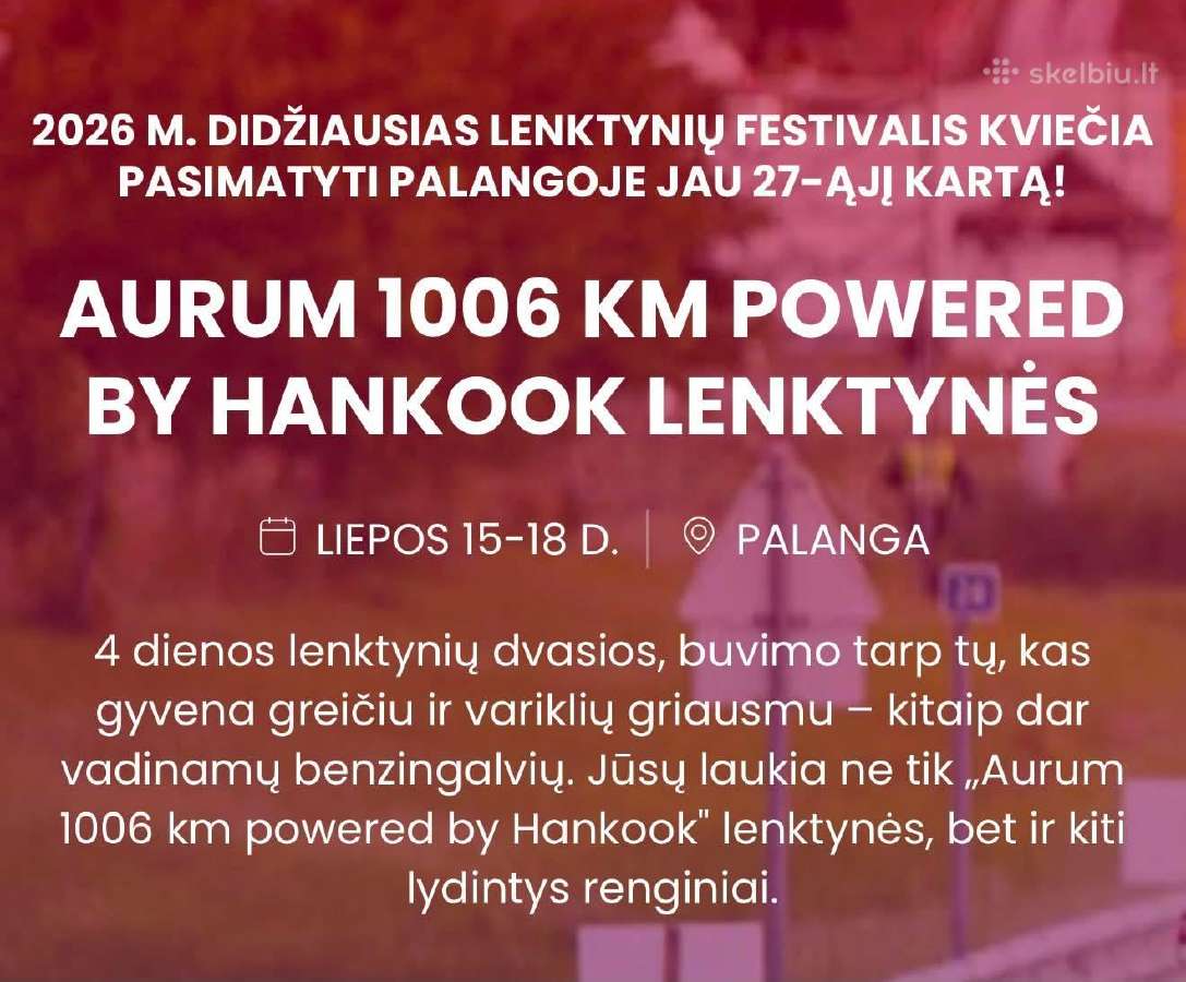 Aurum lenktynės Palangoje