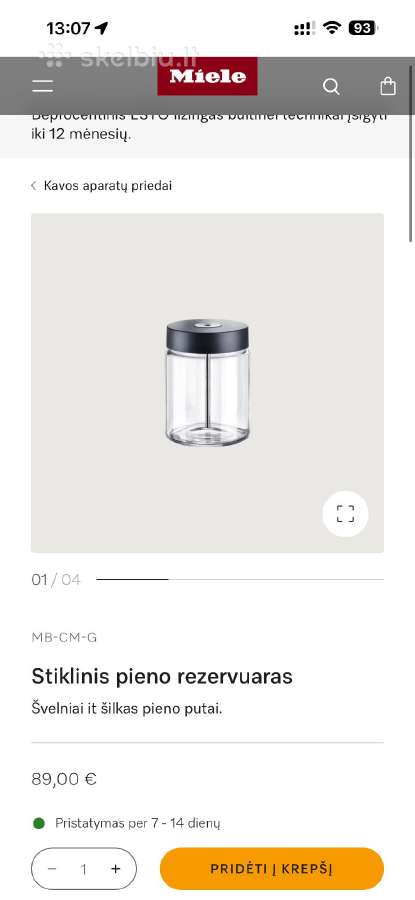 Miele kavos aparato pieno indas - nuotraukos Nr. 4