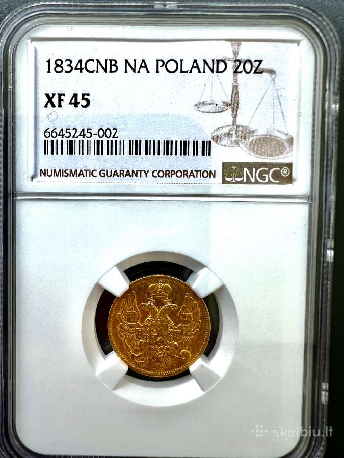 Rusijos- Lenkijos 3 Rb. 20zl. moneta