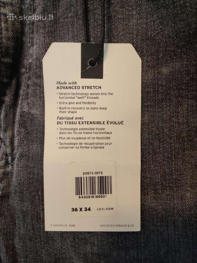 Parduodamos nauji Levi's Premium 519 džinsai - nuotraukos Nr. 4