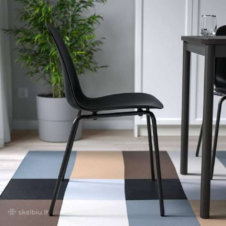 Valgomojo kėdės 4 vnt. Ikea Lidas juodos - nuotraukos Nr. 6
