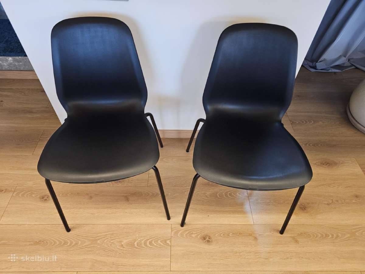 Valgomojo kėdės 4 vnt. Ikea Lidas juodos - nuotraukos Nr. 2