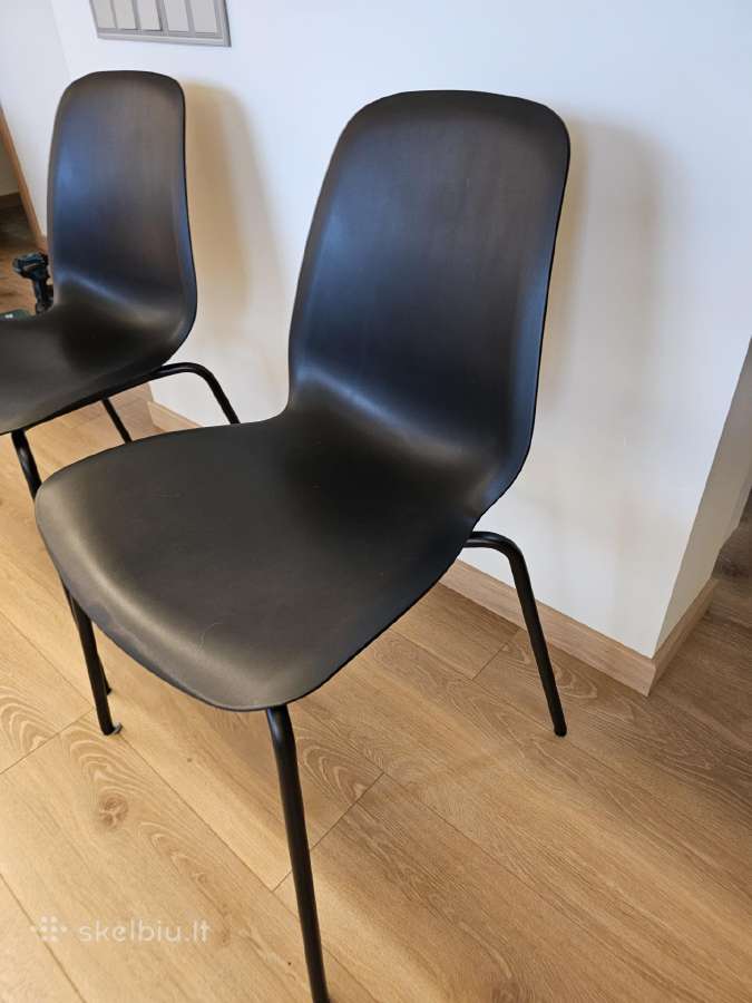 Valgomojo kėdės 4 vnt. Ikea Lidas juodos - nuotraukos Nr. 4