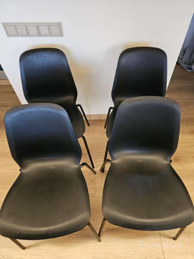 Valgomojo kėdės 4 vnt. Ikea Lidas juodos - nuotraukos Nr. 2