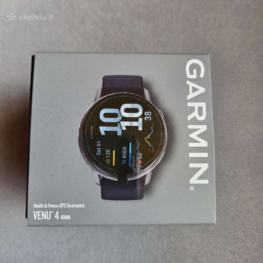 Garmin Venu 4, 45 mm, juodas/juodas - Sportinis la