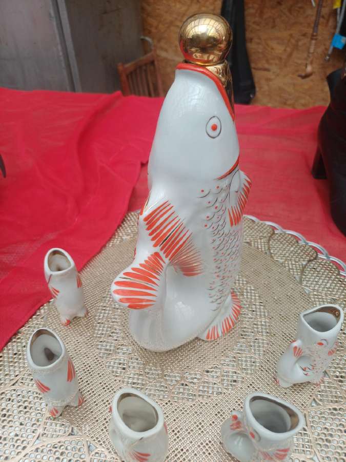 Vintažinis porceliano gėrimų rinkinys „žuvys“ Ukr - nuotraukos Nr. 4