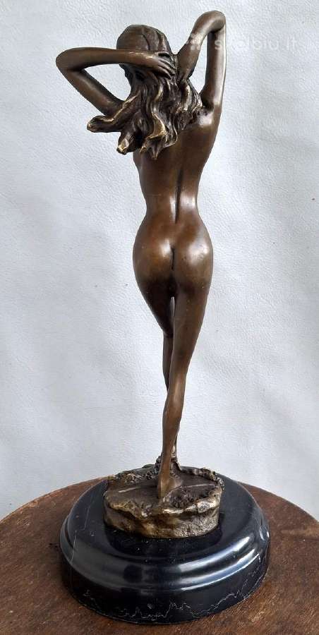 Bronzinė figūra Weiblicher Akt 30cm - nuotraukos Nr. 5