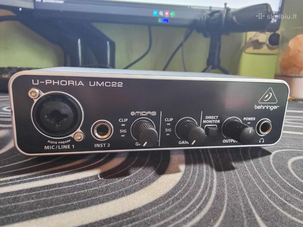 Parduodama garso plokštė „Behringer Umc22“