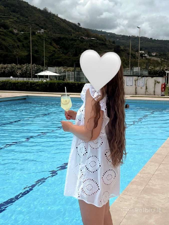 Paplūdimio balta suknelė m-XL dydis - nuotraukos Nr. 2