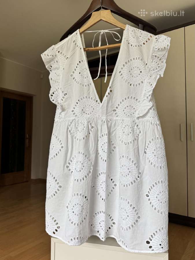 Paplūdimio balta suknelė m-XL dydis - nuotraukos Nr. 5