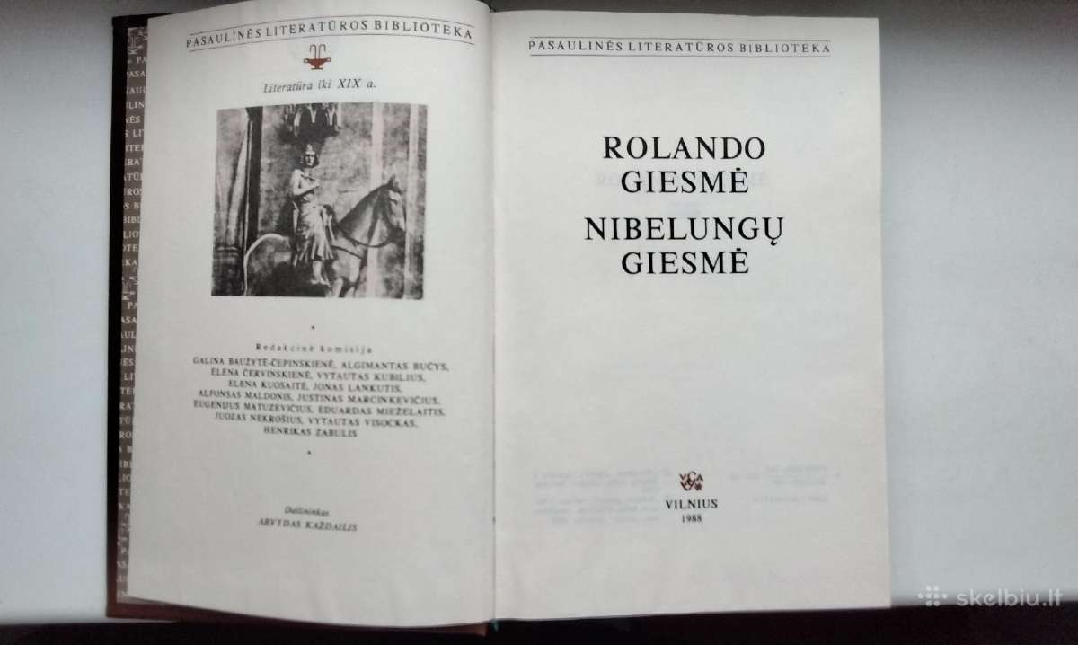 Rolando giesmė. Nibelungų giesmė. 1988 m. leid.