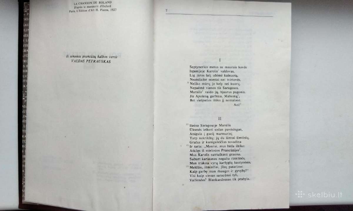 Rolando giesmė. Nibelungų giesmė. 1988 m. leid. - nuotraukos Nr. 3