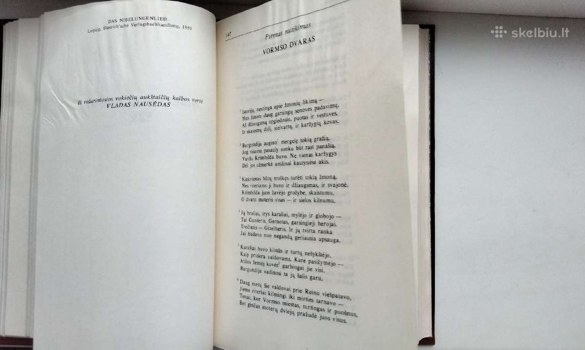 Rolando giesmė. Nibelungų giesmė. 1988 m. leid. - nuotraukos Nr. 10