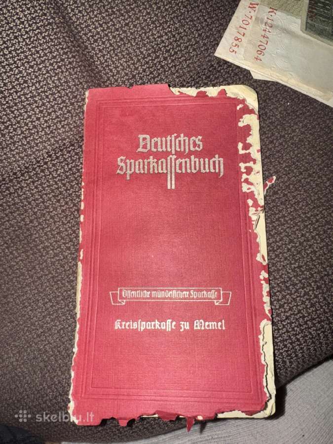 Vokiška Memelio (Klaipėdos) taupomoji knygelė 1942