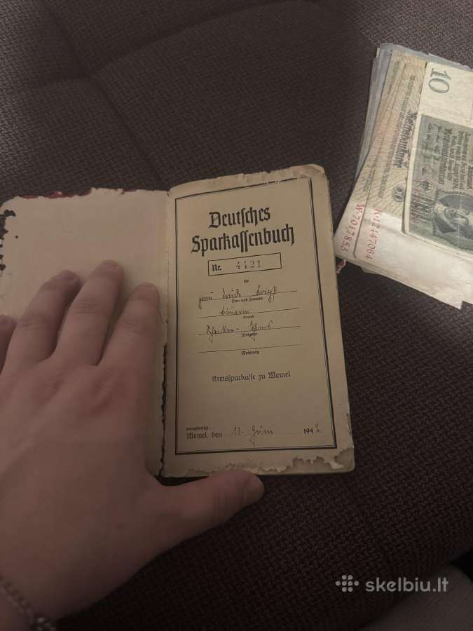 Vokiška Memelio (Klaipėdos) taupomoji knygelė 1942 - nuotraukos Nr. 4