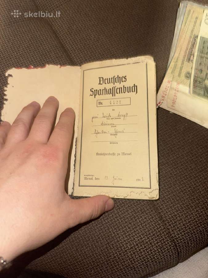 Vokiška Memelio (Klaipėdos) taupomoji knygelė 1942 - nuotraukos Nr. 6
