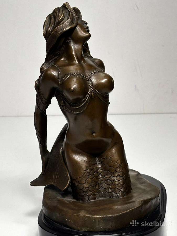 Bronzinė Undinė, su pasirašymu, 5,5 kg - nuotraukos Nr. 4