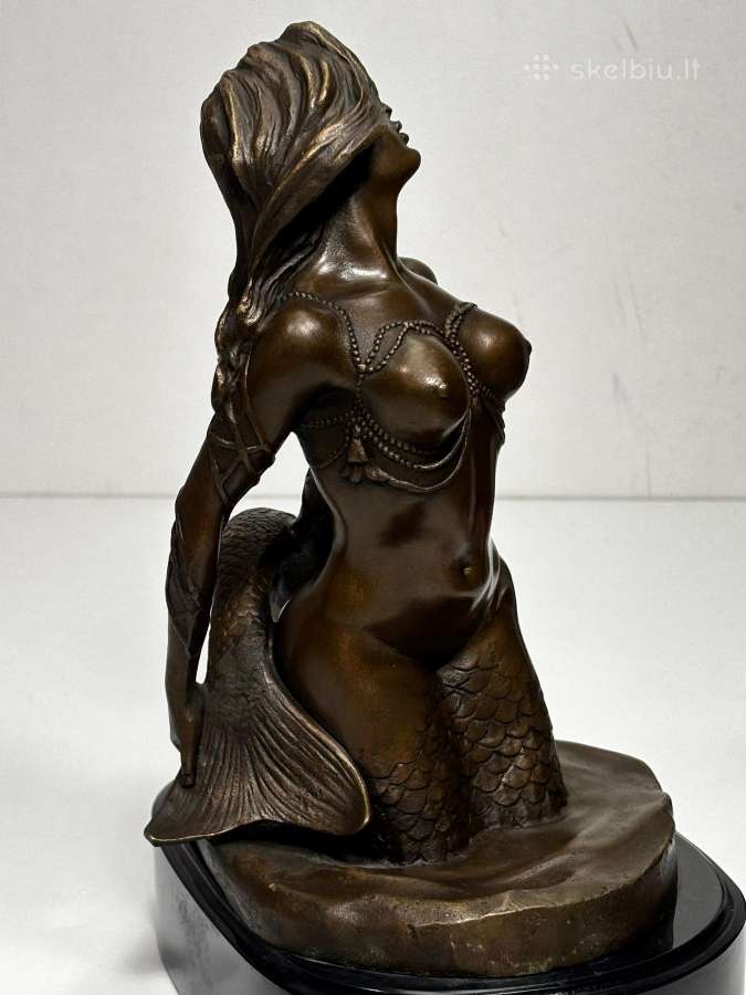 Bronzinė Undinė, su pasirašymu, 5,5 kg - nuotraukos Nr. 5