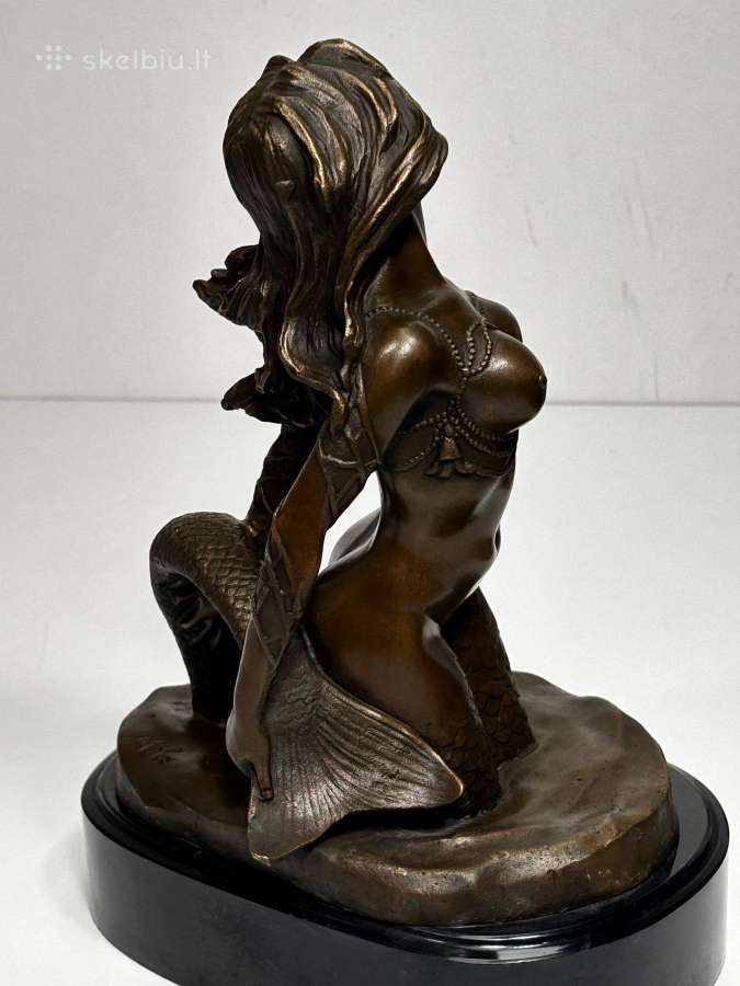 Bronzinė Undinė, su pasirašymu, 5,5 kg - nuotraukos Nr. 6