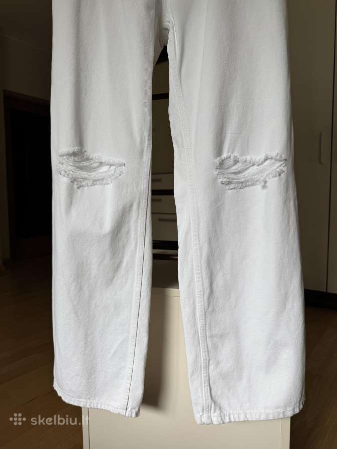 Bershka balti plėšyti džinsai 40/42 dydis - nuotraukos Nr. 3