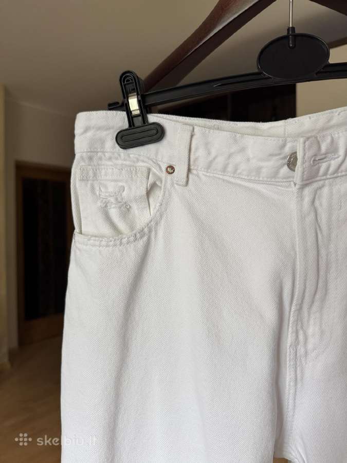 Bershka balti plėšyti džinsai 40/42 dydis - nuotraukos Nr. 5