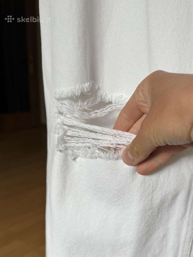Bershka balti plėšyti džinsai 40/42 dydis - nuotraukos Nr. 10
