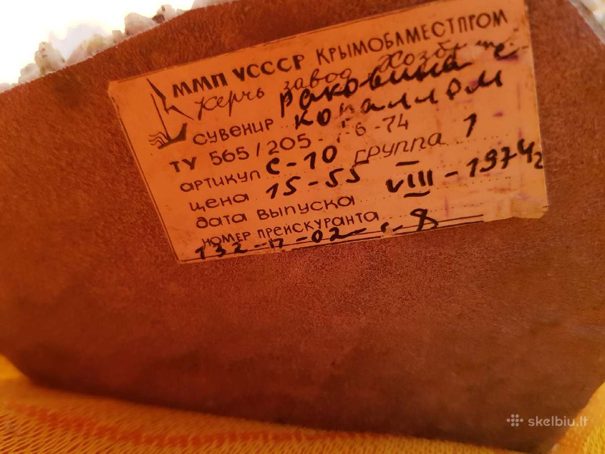 Stilinga suvenyrinė kriauklė 1974 - nuotraukos Nr. 3