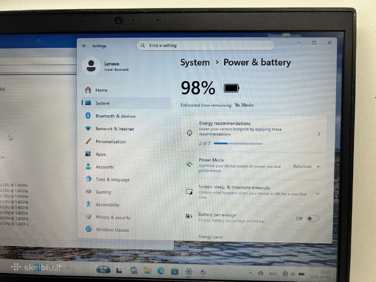 Lenovo thinkpad E490 - nuotraukos Nr. 3