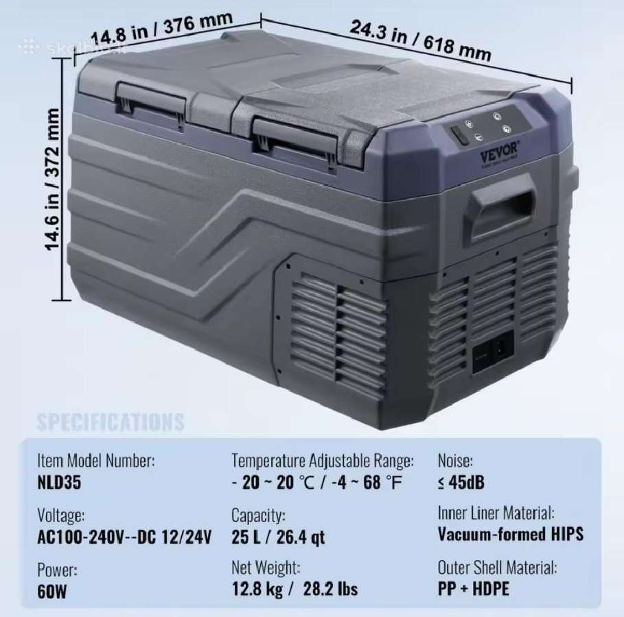 Vevor dviejų zonų iki -20c, 25,32,40 ltr. 12/24 V - nuotraukos Nr. 3
