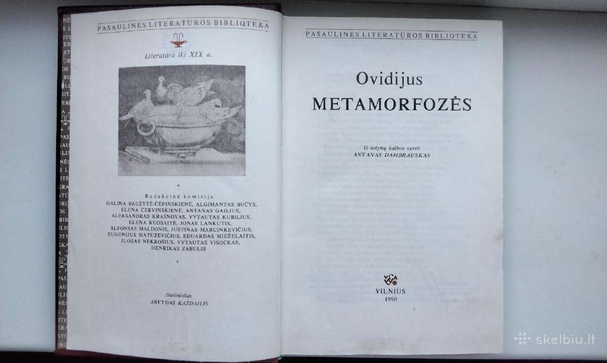 Ovidijus. Metamorfozės. 1990 m. leid.