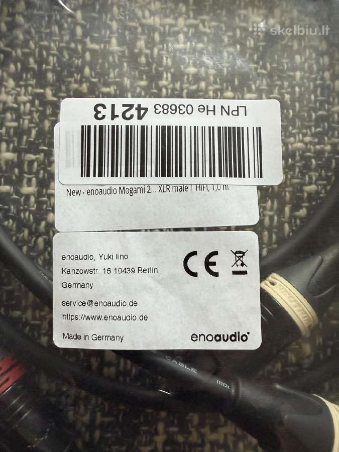 Enoaudio Mogami 2534 Xlr kabeliai - nuotraukos Nr. 4