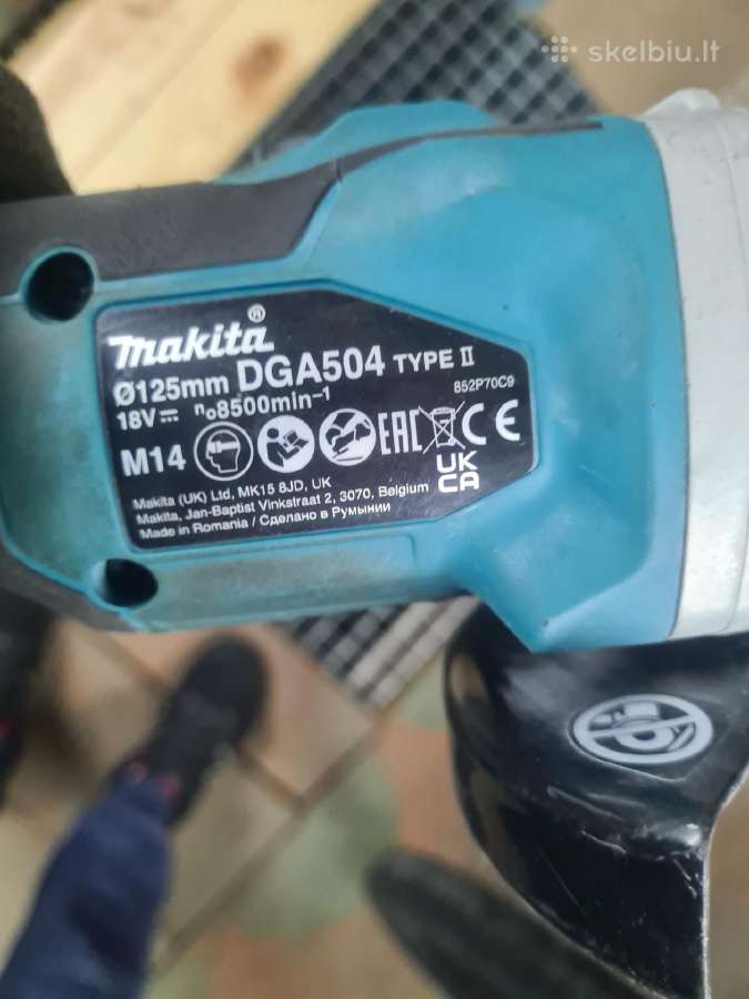 Makita Dga504 type II + baterija - nuotraukos Nr. 3