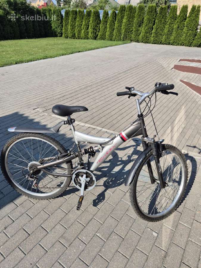 Dviratis 24 colių su bėgiais