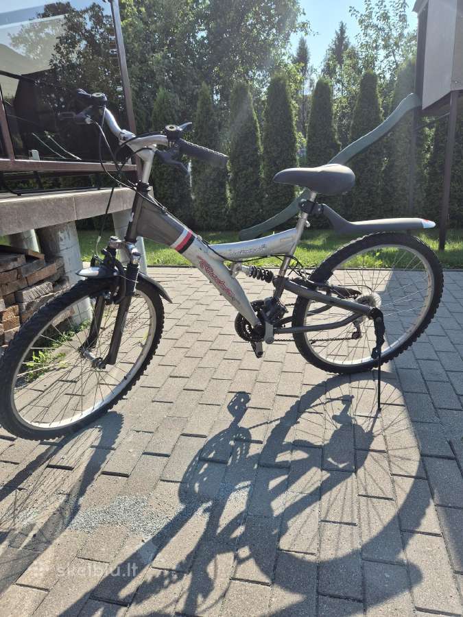 Dviratis 24 colių su bėgiais - nuotraukos Nr. 2