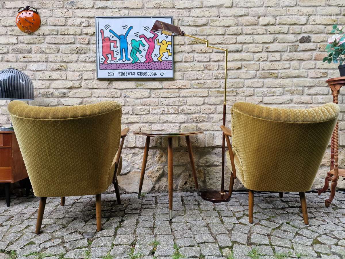 Vintažiniai mid century spyruokliniai foteliai - nuotraukos Nr. 7