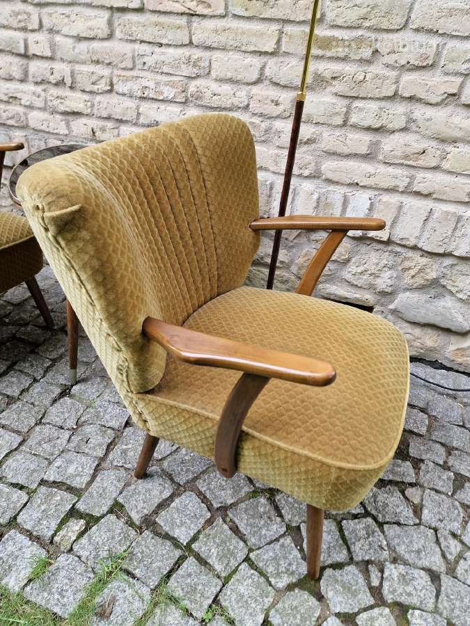 Vintažiniai mid century spyruokliniai foteliai - nuotraukos Nr. 9