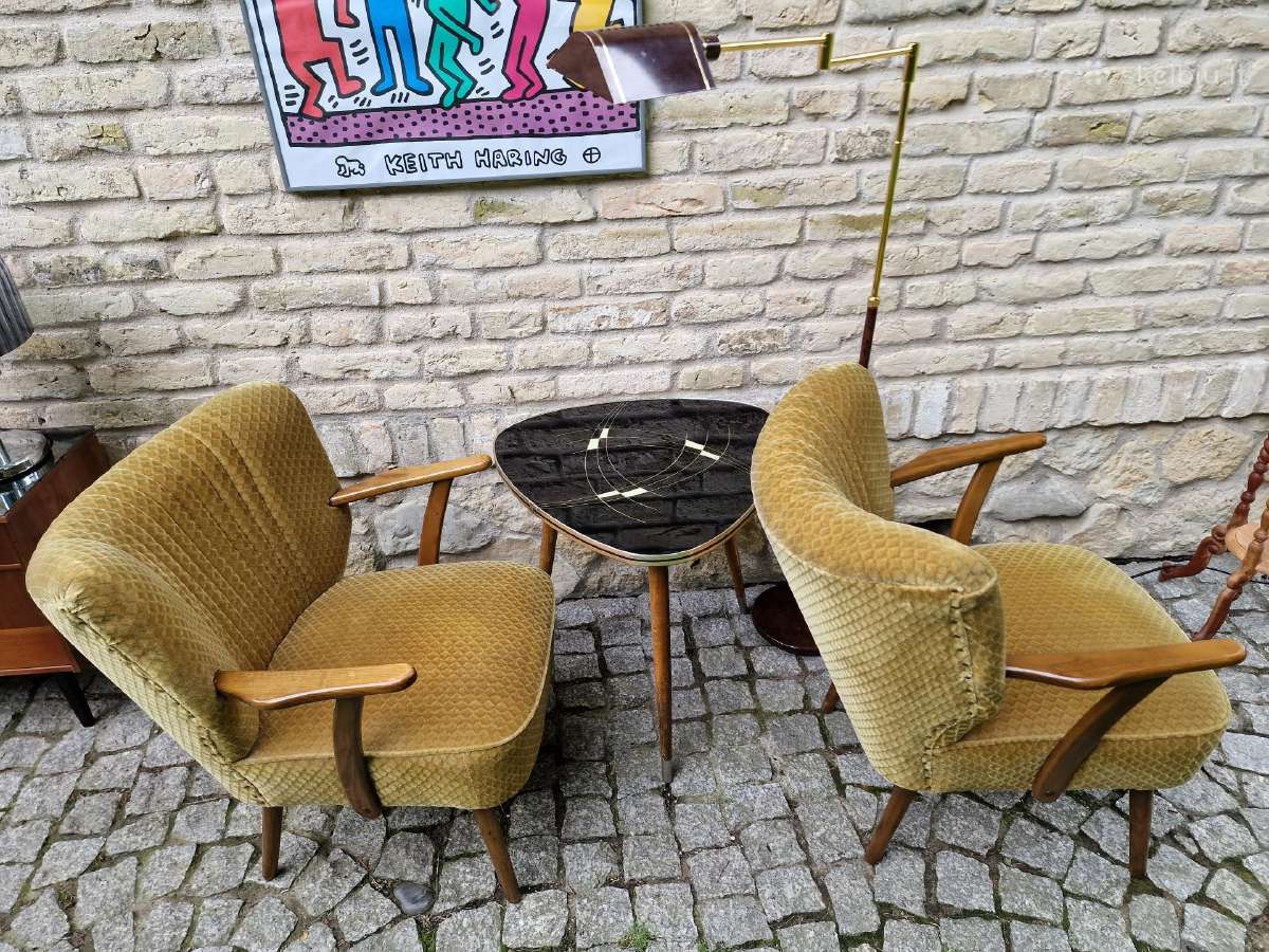 Vintažiniai mid century spyruokliniai foteliai - nuotraukos Nr. 19