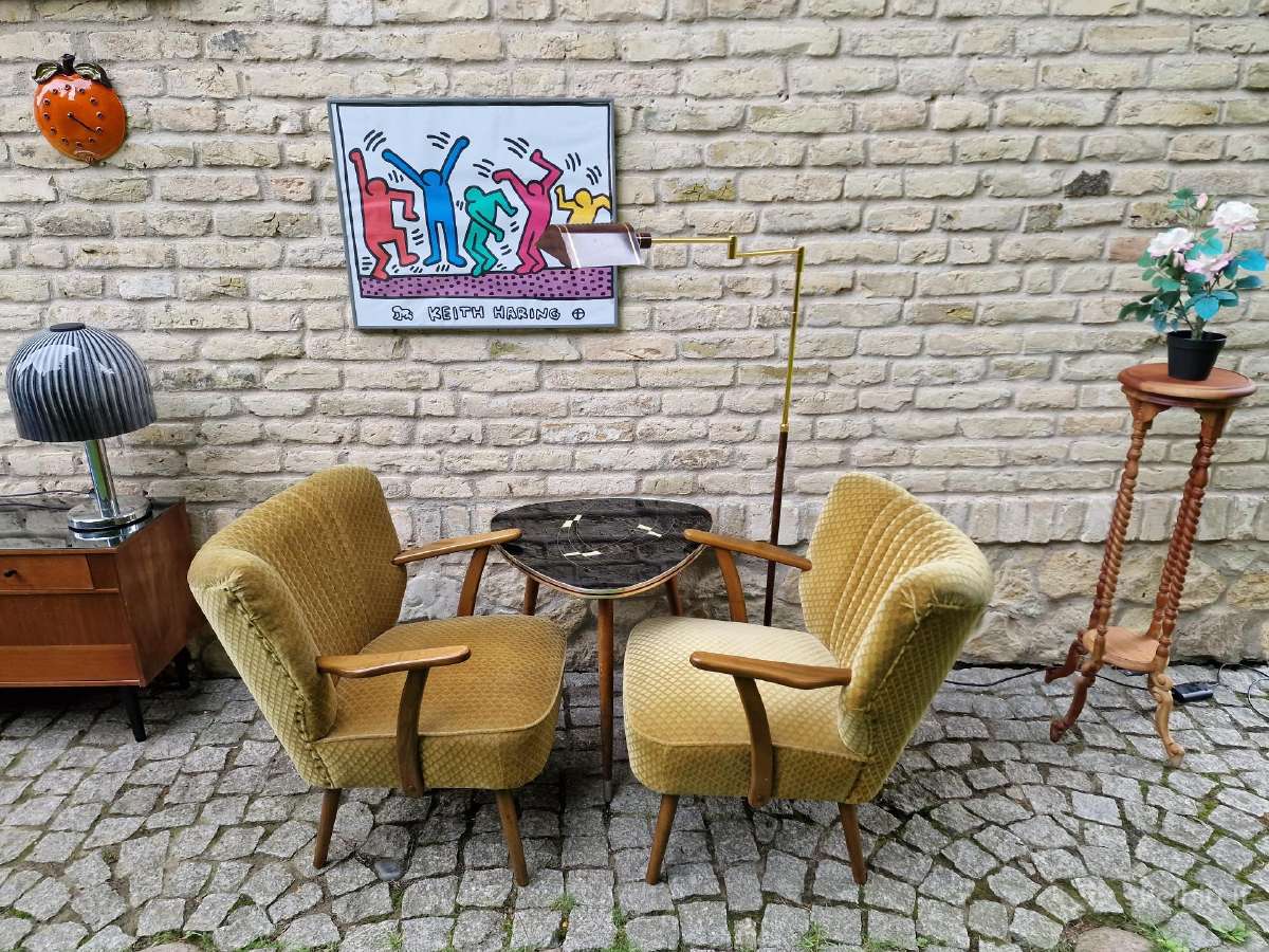 Vintažiniai mid century spyruokliniai foteliai - nuotraukos Nr. 23