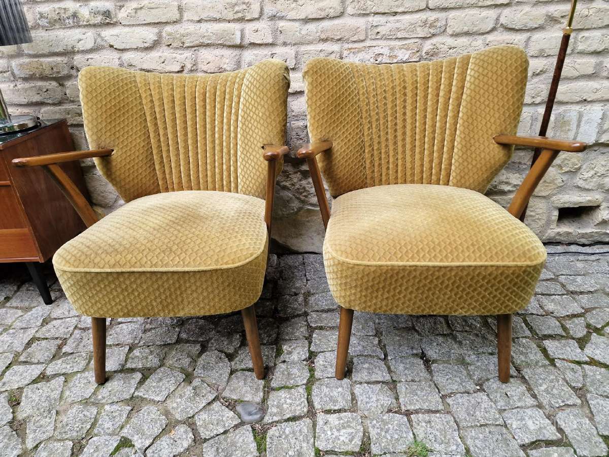 Vintažiniai mid century spyruokliniai foteliai - nuotraukos Nr. 25
