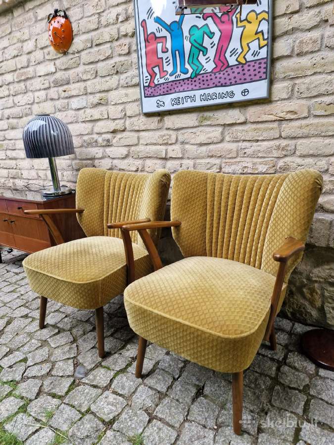 Vintažiniai mid century spyruokliniai foteliai - nuotraukos Nr. 26