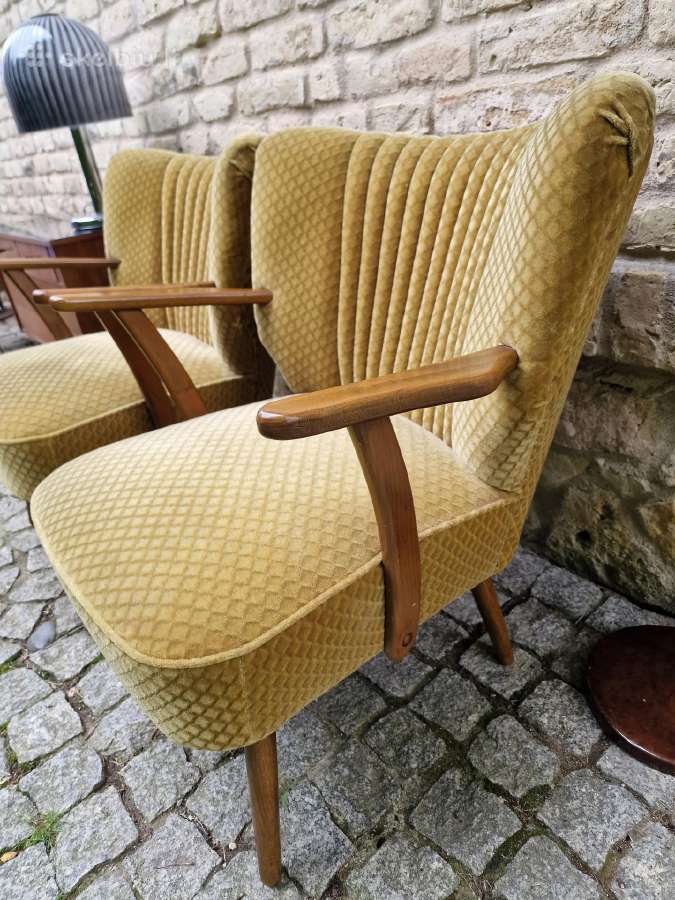 Vintažiniai mid century spyruokliniai foteliai - nuotraukos Nr. 27