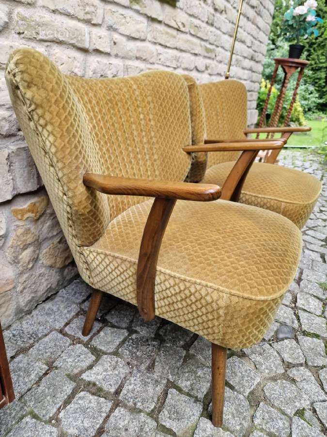 Vintažiniai mid century spyruokliniai foteliai - nuotraukos Nr. 28