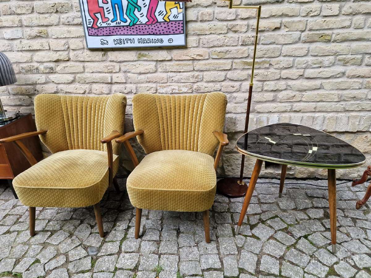 Vintažiniai mid century spyruokliniai foteliai - nuotraukos Nr. 29