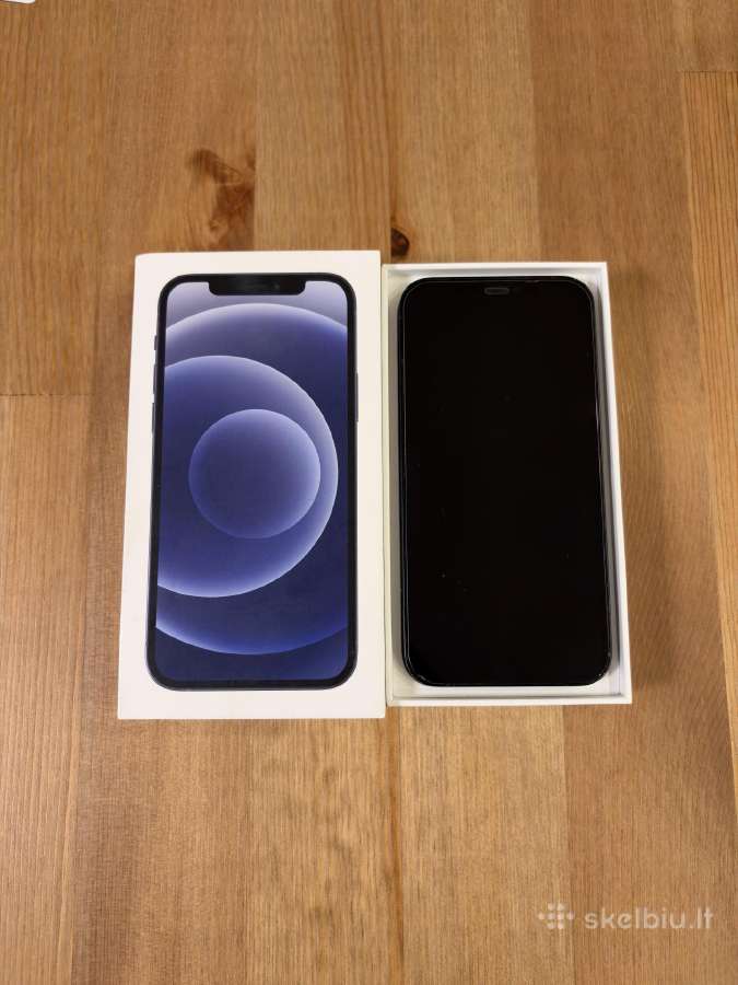 Apple iPhone 12 64 GB Black + 5 dėklai